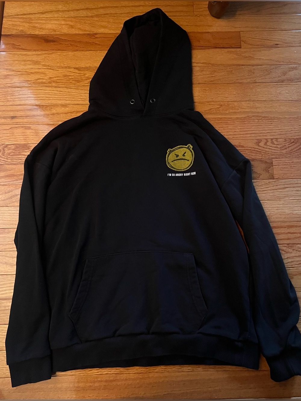 Five Pocket Angry Emoji Hoodie- NWOT